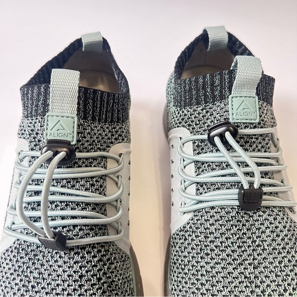 Align Women's Torri Mint shimmer nursing shoes elastic pull-on knit sneakers - Picture 5 of 10